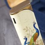 Vintage Calibri Peacock Lighter with Case