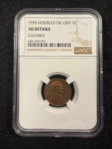 1955 Lincoln Wheat Cent Double Die Obverse Coin