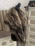 Silver Fox Fur Cape Stole for Elegant Style