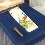 Vintage Calibri Peacock Lighter with Case