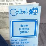 Vintage Calibri Peacock Lighter with Case