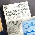 Vintage Calibri Peacock Lighter with Case