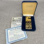 Colibri Vintage Gold Tone Slim Lighter with Box