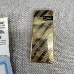 Colibri Vintage Gold Tone Slim Lighter with Box