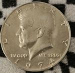 1974 50C Kennedy Half Dollar, No Mint Mark, Excellent  Condition 