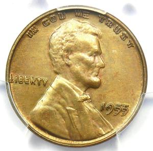 1955 Doubled Die Obverse Lincoln Cent 1C DDO - PCGS Uncirculated Detail (UNC MS)
