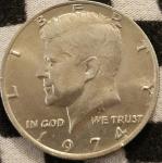 1974 50C Kennedy Half Dollar, No Mint Mark, Excellent  Condition 