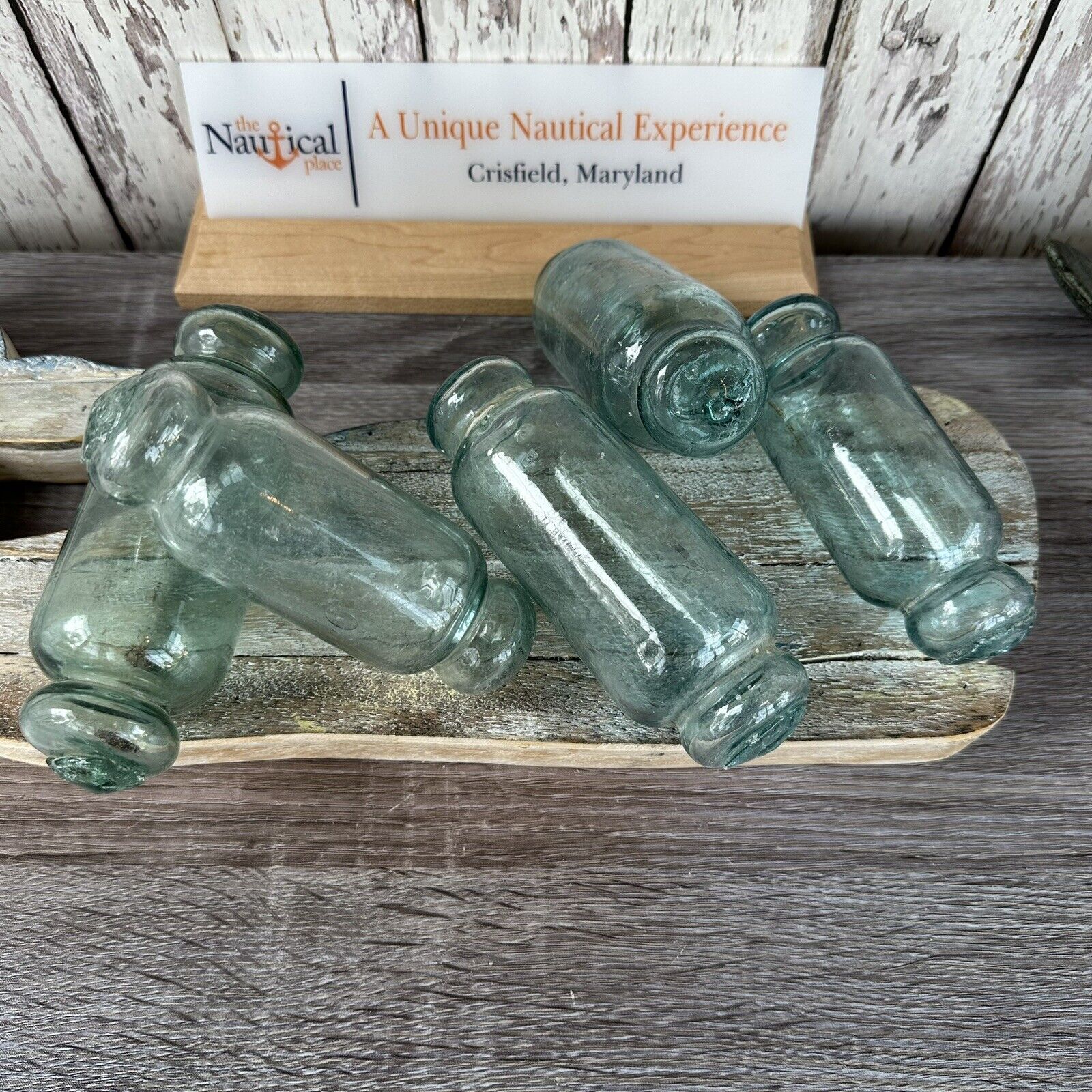 Vintage Japanese Glass Float - Authentic Aqua Fish Net