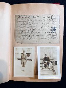 1918 WWI Military Journal and Photo Scrapbook