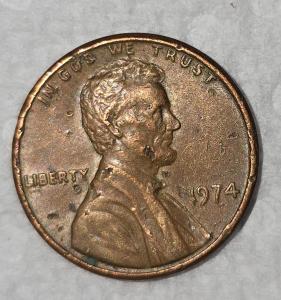 1974 Lincoln Memorial Cent Penny No Mint Mark