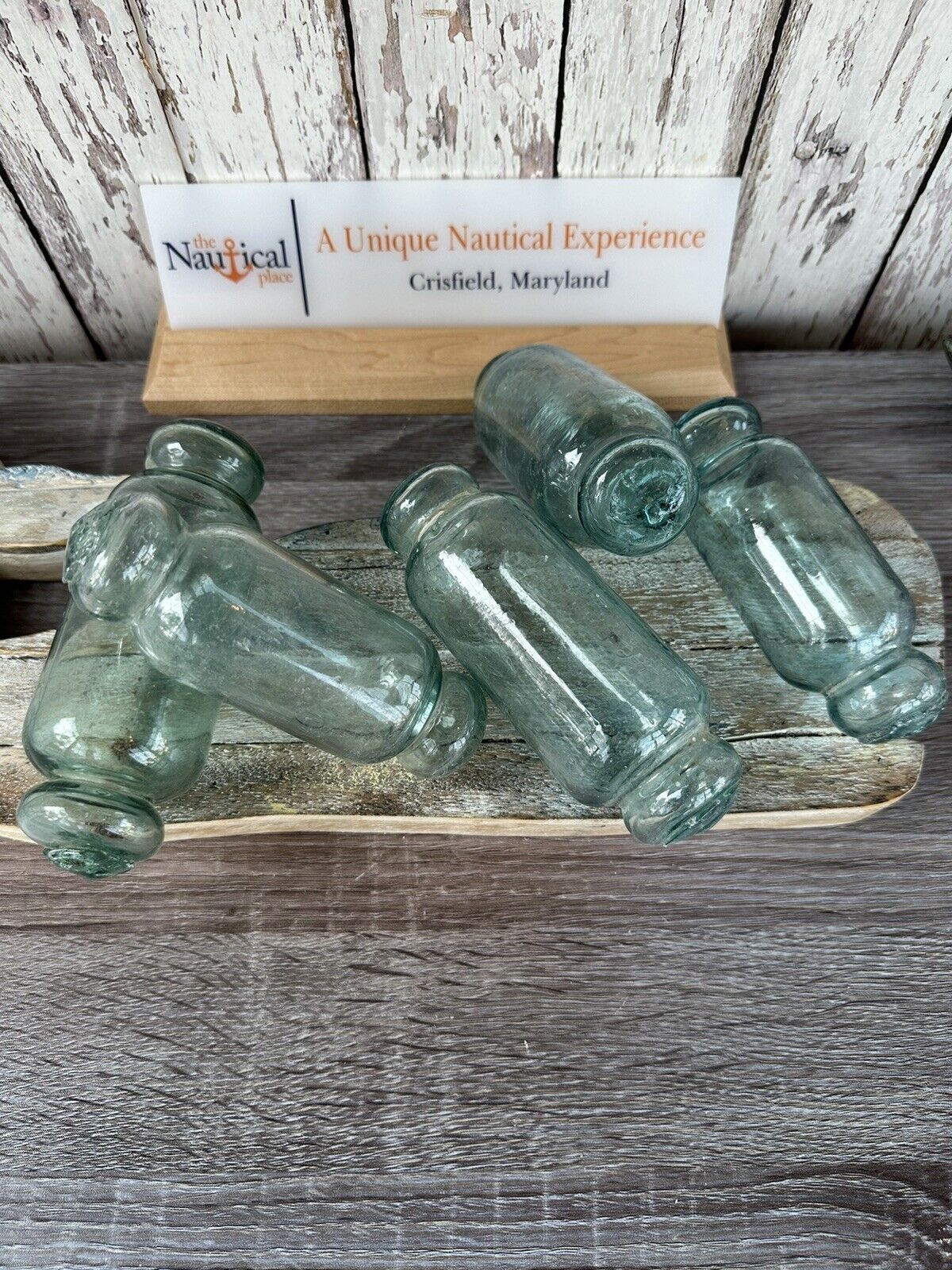 Vintage Japanese Glass Float - Authentic Aqua Fish Net