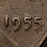 1955 Lincoln Wheat Cent Poor Man's Doubled Die