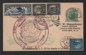 1929 Graf Zeppelin Round-the-World Flight Postcard