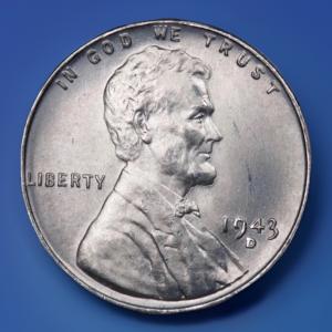 1943-D Steel Penny WWII Era Collectible Coin