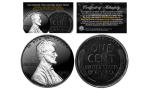 1943 Black Ruthenium Steel Wheat Penny Coin