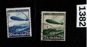 C57 & C58 Zeppelin Hindenburg Stamp Set 1936