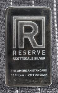 10 Oz Scottsdale Mint Silver Bar 999 Fine