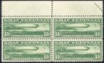 Zeppelin Block of 4 US Airmail Stamps
