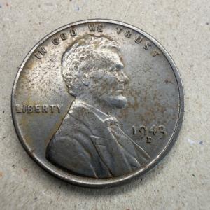 1943-D Steel Wheat Penny - Lincoln AU+