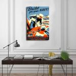 Kroey WWII Navy Vintage Poster Canvas Art 24x36