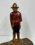 1930s Canadian RCMP Mountie Metal Figural Ashtray