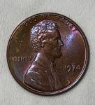 1974 Toned Penny with No Mint Mark