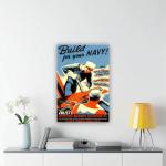 Kroey WWII Navy Vintage Poster Canvas Art 24x36
