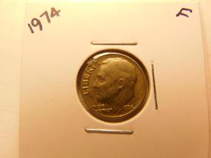 1974 Roosevelt Dime Without Mint Mark