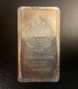 Scottsdale Mint 10 oz Silver Bar with Toning