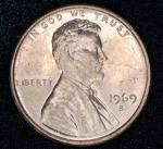 1969-S Lincoln Memorial Cent - Double Die Mint