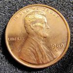 1969-S Lincoln Memorial Cent - Double Die Mint