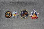 Astronaut Autograph with Four Shuttle Mission Patches