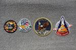 Astronaut Autograph with Four Shuttle Mission Patches