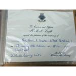 H.M.S. Eagle WWII Royal Navy Framed Invitation