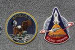 Astronaut Autograph with Four Shuttle Mission Patches