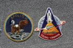 Astronaut Autograph with Four Shuttle Mission Patches