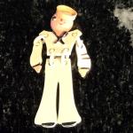 Vintage Sailor Figure Pin Brooch WWII Navy Collectible