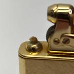 Colibri Gold Tone Pocket Lighter with Engraved Design