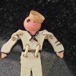 Vintage Sailor Figure Pin Brooch WWII Navy Collectible