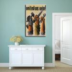 Kroey WWII United We Win Vintage Canvas Art