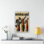 Kroey WWII United We Win Vintage Canvas Art