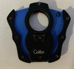 Colibri Double Blade Guillotine Cigar Cutter - Black & Blue