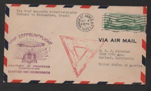 1933 Germany Zeppelin Flight Century of Progress Seal