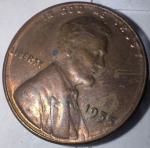 1955 Double Die Penny & Clipped Wheat Coin