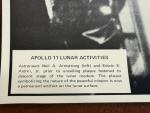 Apollo 11 Lunar Activities Black and White Cards