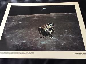 NASA Lunar Module Photo with Armstrong & Aldrin
