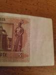 WW2 German 5 Mark Banknote - 1942 Collectible