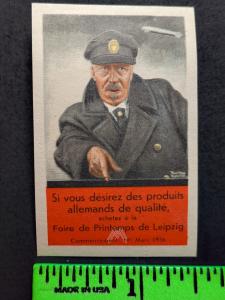1936 Zeppelin Spring Fair German Poster Stamp