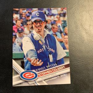 Stephen Colbert Chicago Cubs 2017 Topps First Pitch