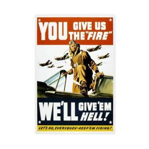 Kroey WWII Vintage Fire Poster Canvas Wall Art